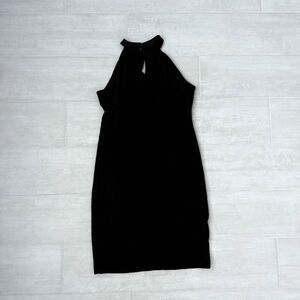 JULIA JORDAN Sheath Halter Midi Dress 8 Black Stretch NWT LBD Cocktail Business